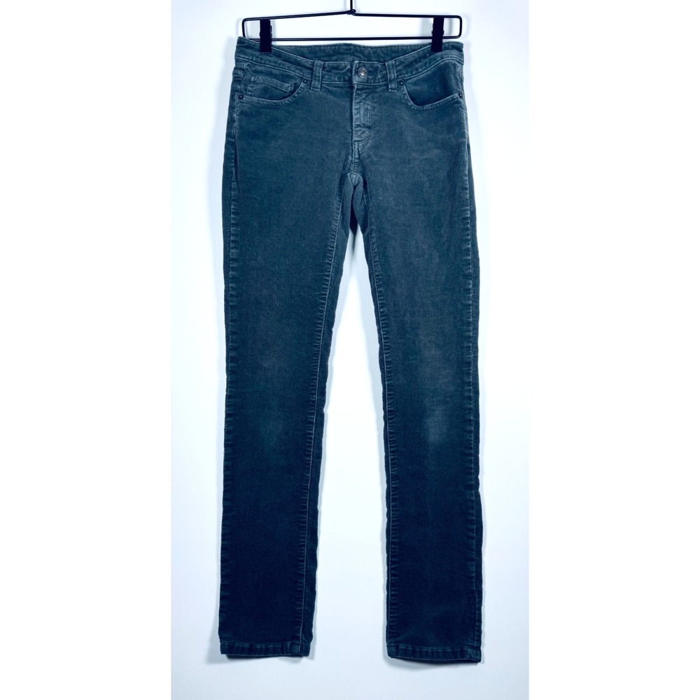 Patagonia Organic Cotton Corduroy Pants Women's 26 Gray Skinny Stretch Casual